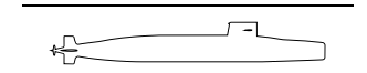 Submerged submarine icon